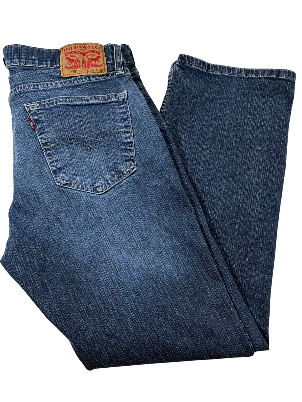 34 x 30 Levi’s 559 Relaxed Straight Men’s Jeans Medium Wash